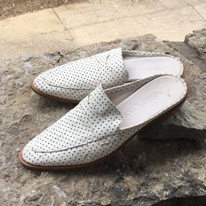 Modern Vice white leather mules 38.5 8.5